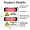 Signmission Moving Machinery Bilingual Danger Sign, Vinyl Decal, 5in W x 7in L, 2PK OS-2PACK-DS-D-57-VS-1453 - alternate 3